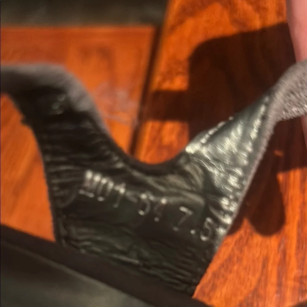 Women's Gray Feathered Heels